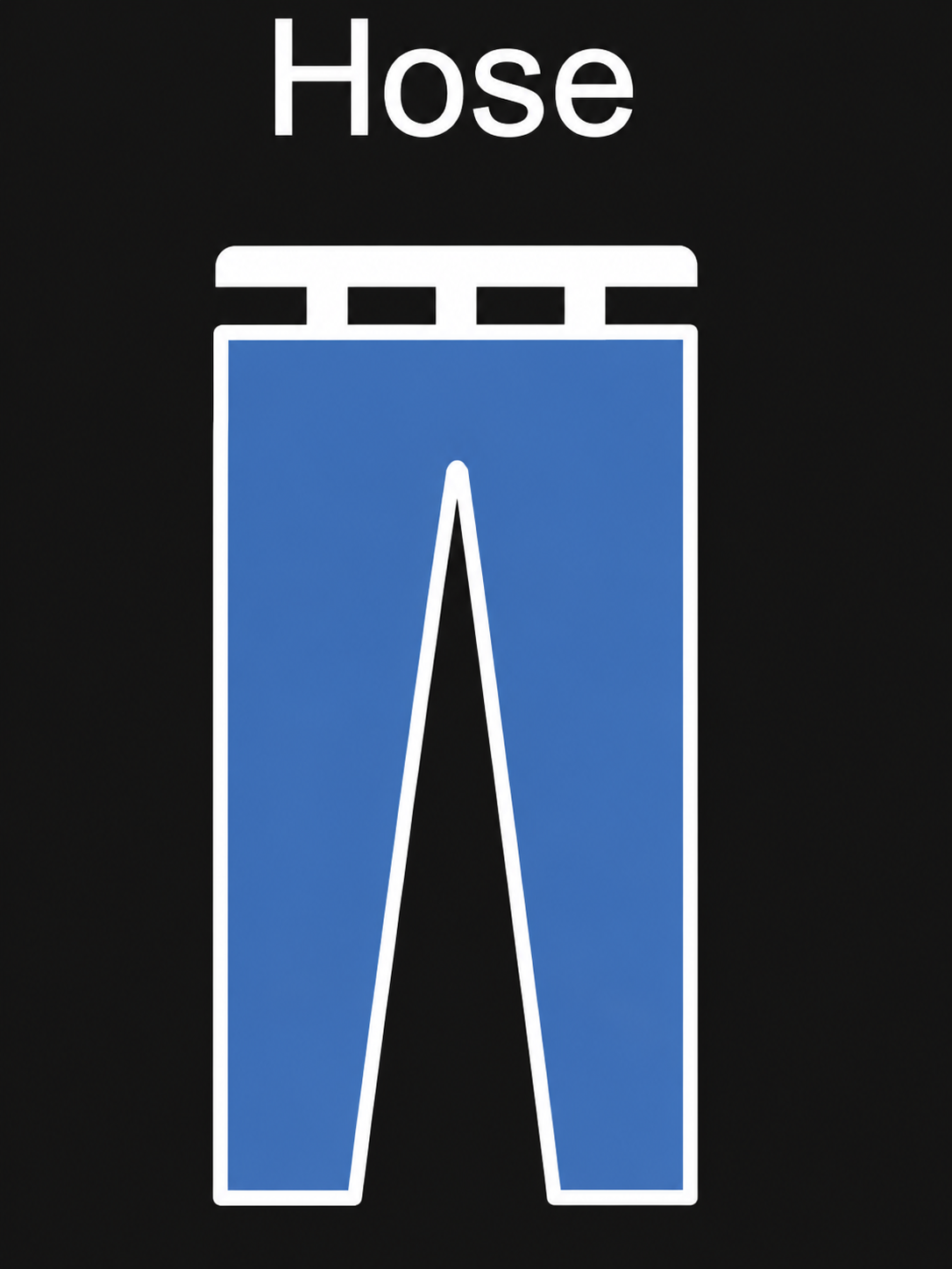 Blaue Hose mit der Aufschrift „Hose“